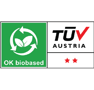ไบโอพลาสติกตามมาตรฐานสากล TÜV AUSTRIA 2 ดาว